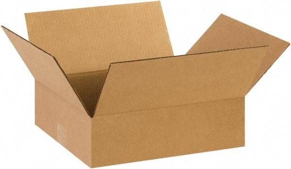 Made in USA - 12" Wide x 14" Long x 4" High Rectangle Corrugated Shipping Box - 1 Wall, Kraft (Color), 65 Lb Capacity - A1 Tooling