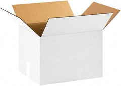 Made in USA - 12" Wide x 16" Long x 12" High Rectangle Corrugated Shipping Box - 1 Wall, White, 65 Lb Capacity - A1 Tooling