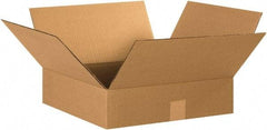 Made in USA - 15" Wide x 15" Long x 4" High Rectangle Corrugated Shipping Box - 1 Wall, Kraft (Color), 65 Lb Capacity - A1 Tooling