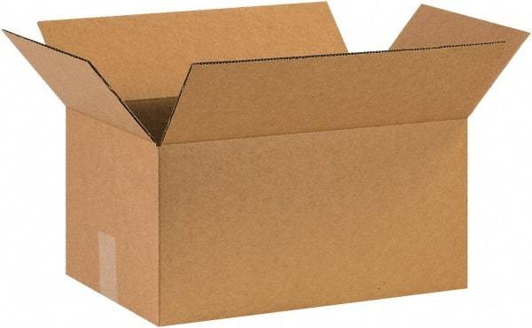 Made in USA - 10" Wide x 16" Long x 8" High Rectangle Corrugated Shipping Box - 1 Wall, Kraft (Color), 65 Lb Capacity - A1 Tooling