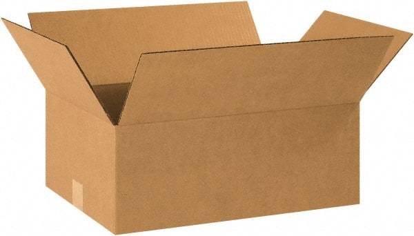 Made in USA - 12" Wide x 18" Long x 7" High Rectangle Corrugated Shipping Box - 1 Wall, Kraft (Color), 65 Lb Capacity - A1 Tooling