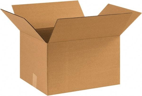 Made in USA - 13" Wide x 16" Long x 10" High Rectangle Corrugated Shipping Box - 1 Wall, Kraft (Color), 65 Lb Capacity - A1 Tooling