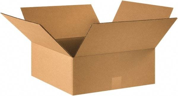 Made in USA - 16" Wide x 16" Long x 6" High Rectangle Corrugated Shipping Box - 1 Wall, Kraft (Color), 65 Lb Capacity - A1 Tooling