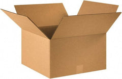 Made in USA - 16" Wide x 16" Long x 9" High Rectangle Corrugated Shipping Box - 1 Wall, Kraft (Color), 65 Lb Capacity - A1 Tooling