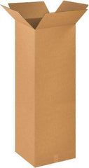 Made in USA - 18" Wide x 18" Long x 48" High Rectangle Corrugated Shipping Box - 1 Wall, Kraft (Color), 65 Lb Capacity - A1 Tooling