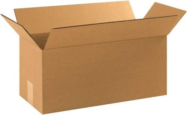 Made in USA - 8" Wide x 18" Long x 8" High Rectangle Corrugated Shipping Box - 1 Wall, Kraft (Color), 65 Lb Capacity - A1 Tooling