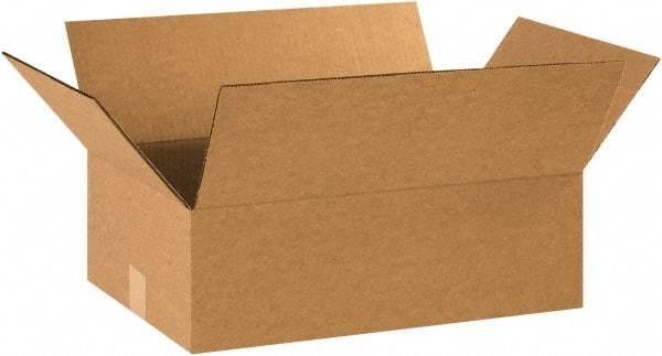 Made in USA - 13" Wide x 19" Long x 6" High Rectangle Corrugated Shipping Box - 1 Wall, Kraft (Color), 65 Lb Capacity - A1 Tooling