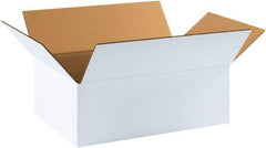 Made in USA - 11-1/4" Wide x 17-1/4" Long x 6" High Rectangle Corrugated Shipping Box - 1 Wall, White, 65 Lb Capacity - A1 Tooling