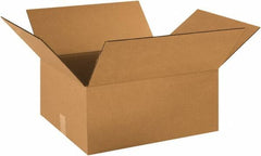 Made in USA - 16" Wide x 18" Long x 8" High Rectangle Corrugated Shipping Box - 1 Wall, Kraft (Color), 65 Lb Capacity - A1 Tooling