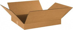 Made in USA - 16" Wide x 18" Long x 2" High Rectangle Corrugated Shipping Box - 1 Wall, Kraft (Color), 65 Lb Capacity - A1 Tooling