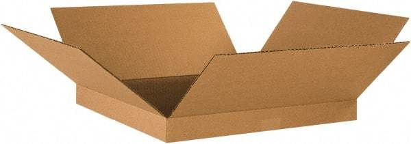 Made in USA - 18" Wide x 18" Long x 2" High Rectangle Corrugated Shipping Box - 1 Wall, Kraft (Color), 65 Lb Capacity - A1 Tooling