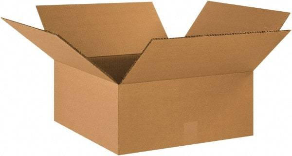 Made in USA - 18" Wide x 18" Long x 8" High Square Heavy Duty Corrugated Box - 2 Walls, Kraft (Color), 100 Lb Capacity - A1 Tooling