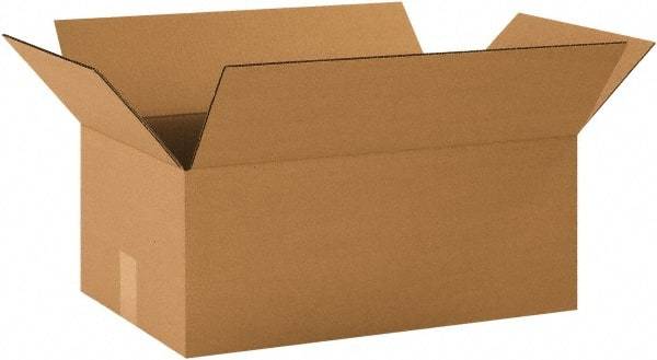 Made in USA - 12" Wide x 20" Long x 8" High Rectangle Corrugated Shipping Box - 1 Wall, Kraft (Color), 65 Lb Capacity - A1 Tooling