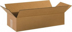 Made in USA - 8" Wide x 20" Long x 4" High Rectangle Corrugated Shipping Box - 1 Wall, Kraft (Color), 65 Lb Capacity - A1 Tooling