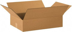 Made in USA - 14" Wide x 20" Long x 4" High Rectangle Corrugated Shipping Box - 1 Wall, Kraft (Color), 65 Lb Capacity - A1 Tooling