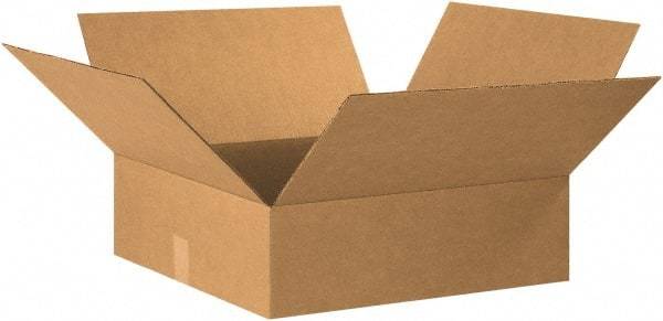 Made in USA - 20" Wide x 20" Long x 6" High Rectangle Corrugated Shipping Box - 1 Wall, Kraft (Color), 65 Lb Capacity - A1 Tooling