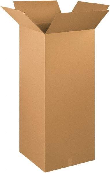 Made in USA - 20" Wide x 20" Long x 48" High Rectangle Corrugated Shipping Box - 1 Wall, Kraft (Color), 65 Lb Capacity - A1 Tooling