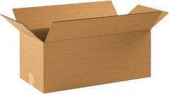 Made in USA - 10" Wide x 22" Long x 9" High Rectangle Corrugated Shipping Box - 1 Wall, Kraft (Color), 65 Lb Capacity - A1 Tooling