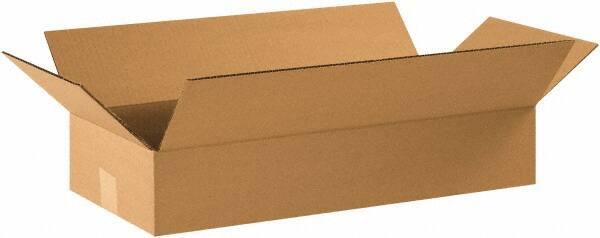 Made in USA - 10" Wide x 22" Long x 4" High Rectangle Corrugated Shipping Box - 1 Wall, Kraft (Color), 65 Lb Capacity - A1 Tooling