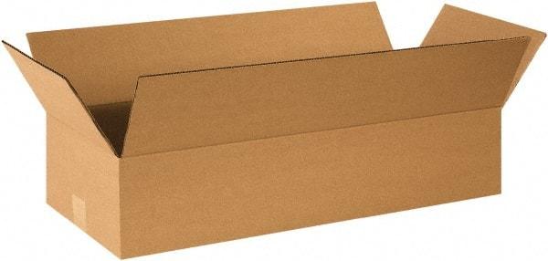 Made in USA - 10" Wide x 24" Long x 4" High Rectangle Corrugated Shipping Box - 1 Wall, Kraft (Color), 65 Lb Capacity - A1 Tooling