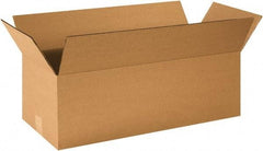 Made in USA - 10" Wide x 24" Long x 8" High Rectangle Corrugated Shipping Box - 1 Wall, Kraft (Color), 65 Lb Capacity - A1 Tooling