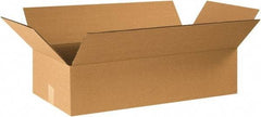 Made in USA - 12" Wide x 24" Long x 6" High Rectangle Corrugated Shipping Box - 1 Wall, Kraft (Color), 65 Lb Capacity - A1 Tooling