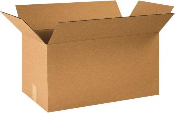 Made in USA - 12" Wide x 24" Long x 12" High Rectangle Heavy Duty Corrugated Box - 1 Wall, Kraft (Color), 95 Lb Capacity - A1 Tooling