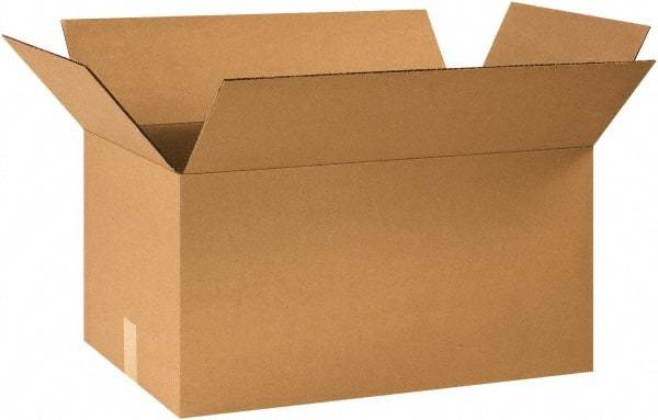 Made in USA - 14" Wide x 24" Long x 12" High Rectangle Corrugated Shipping Box - 1 Wall, Kraft (Color), 65 Lb Capacity - A1 Tooling