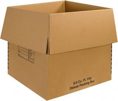 Made in USA - 24" Wide x 24" Long x 24" High Square Moving Boxes - 1 Wall, Kraft (Color), 65 Lb Capacity - A1 Tooling