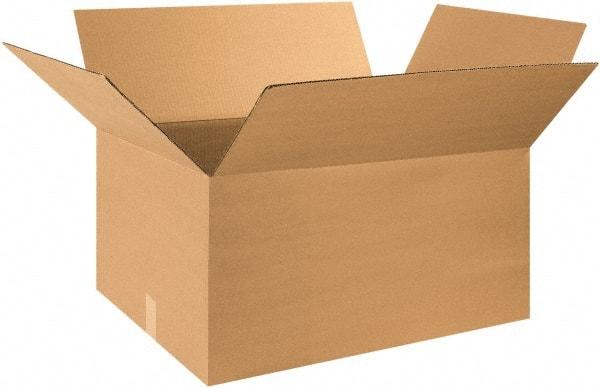 Made in USA - 18" Wide x 28" Long x 12" High Rectangle Corrugated Shipping Box - 1 Wall, Kraft (Color), 65 Lb Capacity - A1 Tooling