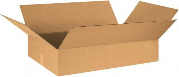 Made in USA - 20" Wide x 30" Long x 6" High Rectangle Corrugated Shipping Box - 1 Wall, Kraft (Color), 65 Lb Capacity - A1 Tooling