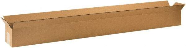 Made in USA - 4" Wide x 48" Long x 4" High Rectangle Corrugated Shipping Box - 1 Wall, Kraft (Color), 65 Lb Capacity - A1 Tooling