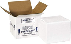 Made in USA - 5" Wide x 6" Long x 4-1/2" High Rectangle Insulated Box - 1 Wall, White - A1 Tooling