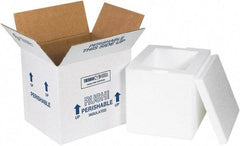 Made in USA - 6" Wide x 8" Long x 7" High Rectangle Insulated Box - 1 Wall, White - A1 Tooling