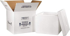 Made in USA - 16-3/4" Wide x 16-3/4" Long x 15" High Rectangle Insulated Box - 1 Wall, White - A1 Tooling