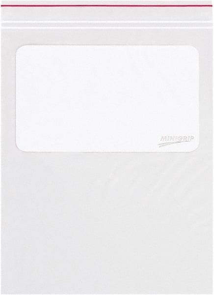 Minigrip - 6 x 9", 2 mil Minigrip White Block Reclosable Polybags - Clear - A1 Tooling