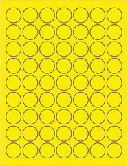 Tape Logic - 1" Long, Fluorescent Yellow Paper Laser Label - For Laser Printers - A1 Tooling