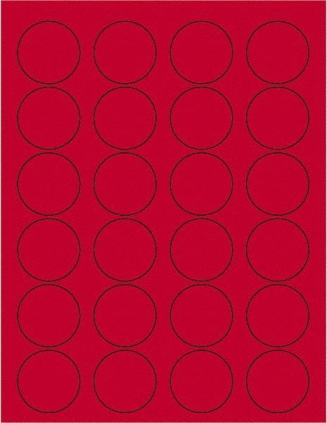 Tape Logic - 1-5/8" Long, Fluorescent Red Paper Laser Label - For Laser Printers - A1 Tooling