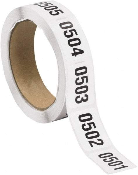 Tape Logic - 1-1/2" Long, Black/White Paper Inventory Labels - For Multi-Use - A1 Tooling