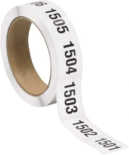 Tape Logic - 1-1/2" Long, Black/White Paper Inventory Labels - For Multi-Use - A1 Tooling