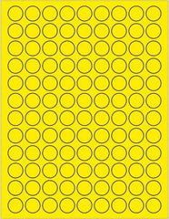 Tape Logic - 3/4" Long, Fluorescent Yellow Paper Laser Label - For Laser Printers - A1 Tooling