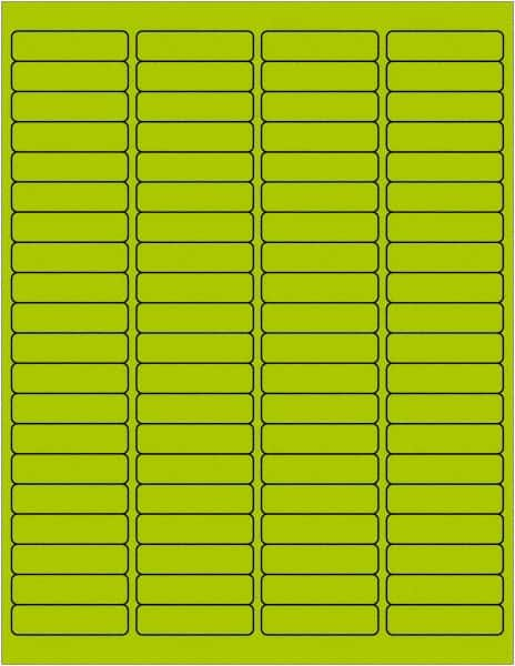 Tape Logic - 1/2" Long, Fluorescent Green Paper Laser Label - For Laser Printers - A1 Tooling