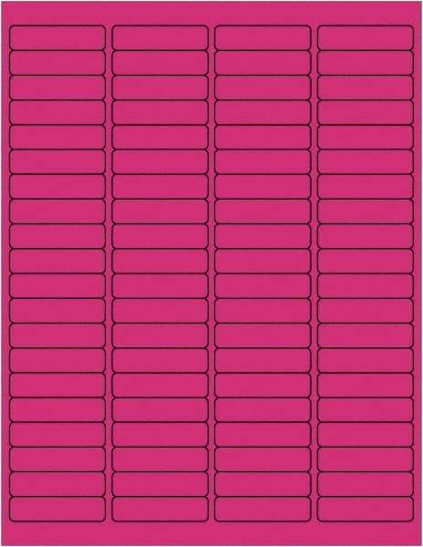 Tape Logic - 1/2" Long, Fluorescent Pink Paper Laser Label - For Laser Printers - A1 Tooling