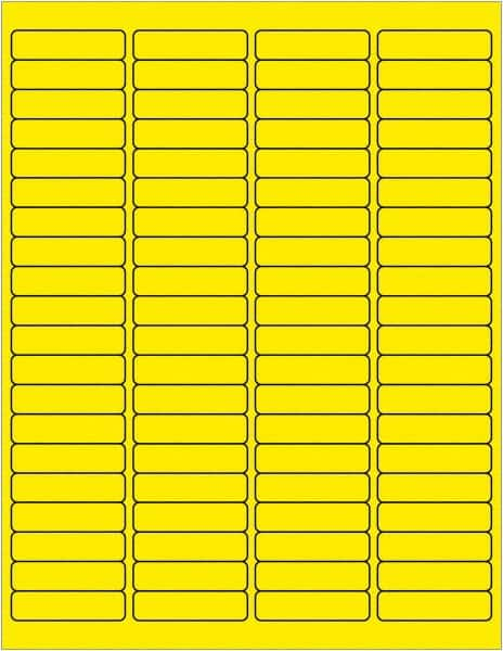 Tape Logic - 1/2" Long, Fluorescent Yellow Paper Laser Label - For Laser Printers - A1 Tooling