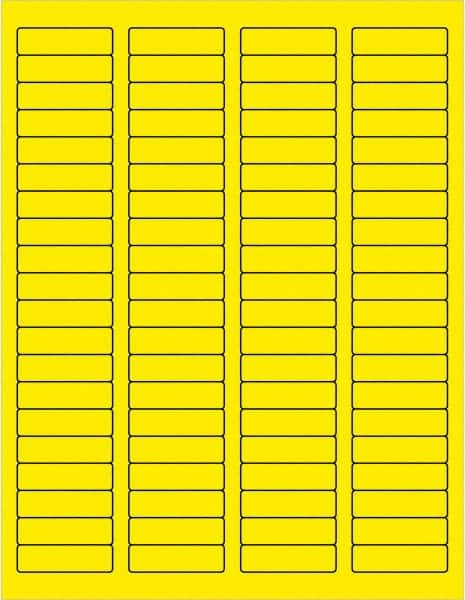 Tape Logic - 1-3/4" Long, Fluorescent Yellow Paper Laser Label - For Laser Printers - A1 Tooling