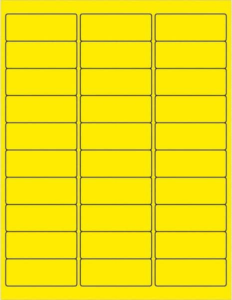 Tape Logic - 2-5/8" Long, Fluorescent Yellow Paper Laser Label - For Laser Printers - A1 Tooling