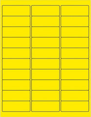 Tape Logic - 2-5/8" Long, Fluorescent Yellow Paper Laser Label - For Laser Printers - A1 Tooling