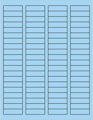 Made in USA - 1-3/4" Long, Pastel Blue Paper Laser Label - For Laser Printers - A1 Tooling