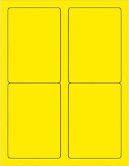 Tape Logic - 5" Long, Fluorescent Yellow Paper Laser Label - For Laser Printers - A1 Tooling