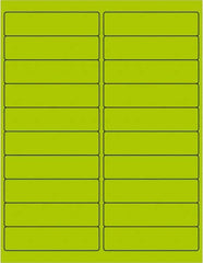 Tape Logic - 4" Long, Fluorescent Green Paper Laser Label - For Laser Printers - A1 Tooling